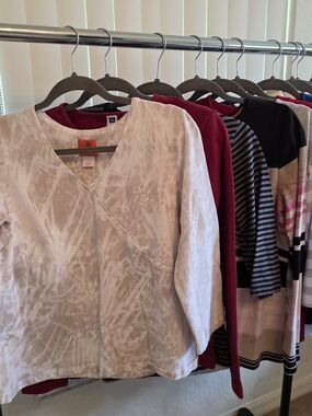 Bundle of 10 Women's Large Long Sleeve Tops Sweaters Blouses Chaps GAP